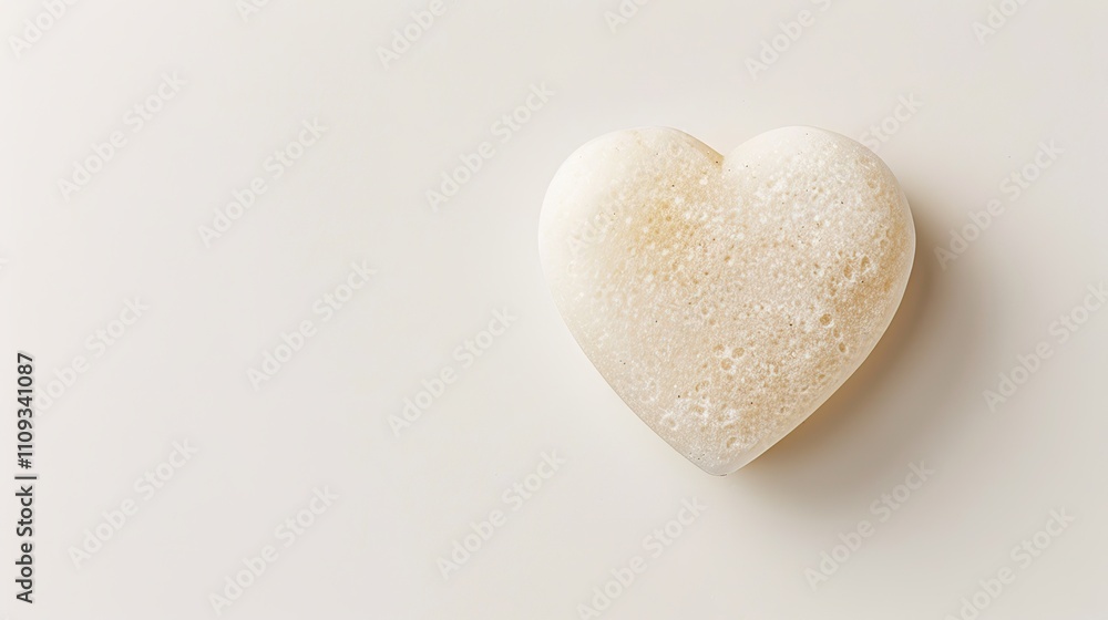 Obraz premium Symbolic heart-shaped organ donation card on white background, clean and simple design with subtle glow representing hope and life-saving potential. 