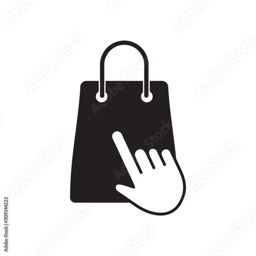 online shop icon , shopping bag icon