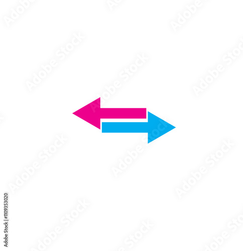 Print Dual sided black arrow. Horizontal dual sided long straight arrow signs. double arrow icon isolated on white background. Vector illustration Free Download Print Dual sided black arrow. Horizontal dual sided long straight arrow signs. double arrow icon isolated on white background. Vector illustration - GFXLoad