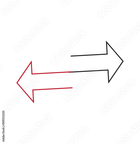 Print Transfer arrows icon set. compare or exchange vector symbol. swap, flip or change sign. two way data trade icon.