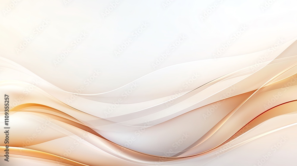 Fototapeta premium A soothing abstract background featuring soft waves in warm tones, perfect for design projects, presentations, or digital content that requires a calming and elegant aesthetic.