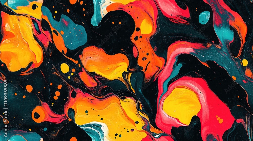 Seamless liquid abstract pattern featuring vibrant oil painting streaks perfect for modern textile design and artistic projects Seamless liquid abstract pattern featuring vibrant oil painting streaks perfect for modern textile design and artistic projects