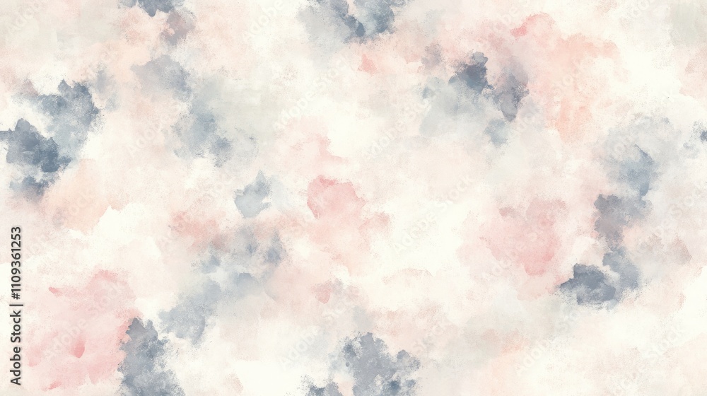 Obraz premium Soft watercolor seamless pattern featuring delicately brushed pastel colors perfect for artistic wallpaper design