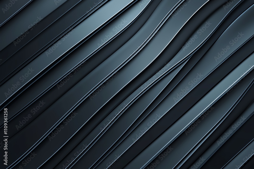 Obraz premium A stunning, abstract image featuring smooth, wavy lines in shades of black. This visually captivating design is perfect for backgrounds, textures, and digital art projects.