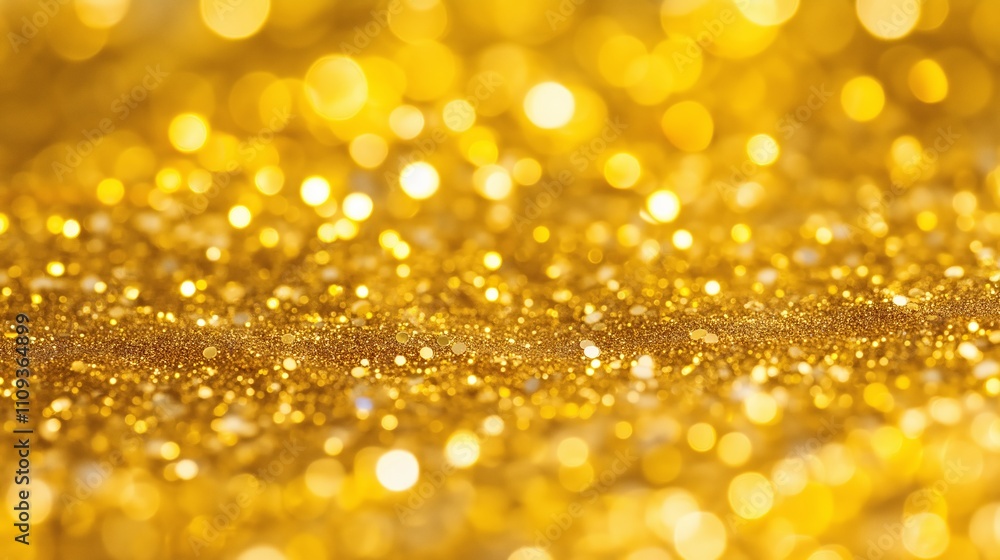 Abstract golden background with bokeh effect and shining defocused glitters. Festive gold texture for Christmas, New Year, birthday, celebration, greeting, victory, success, magic party. Abstract golden background with bokeh effect and shining defocused glitters. Festive gold texture for Christmas, New Year, birthday, celebration, greeting, victory, success, magic party.