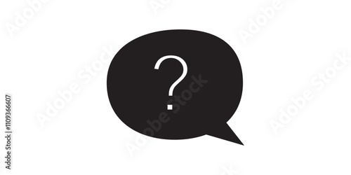 Print Comment question icon set. faq vector symbol. question and answer pictogram. inquire bubble. ask or request sign. frequently asked questions icon in black filled and outlined style