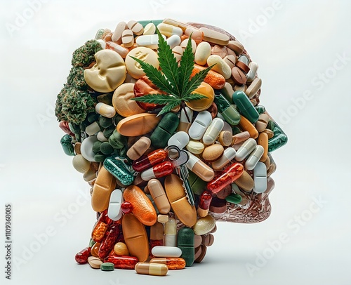 Drug Addiction and Brain Function - Effects of Alcohol and Prescription Drugs on Mental Health and Psychiatry - Generative AI