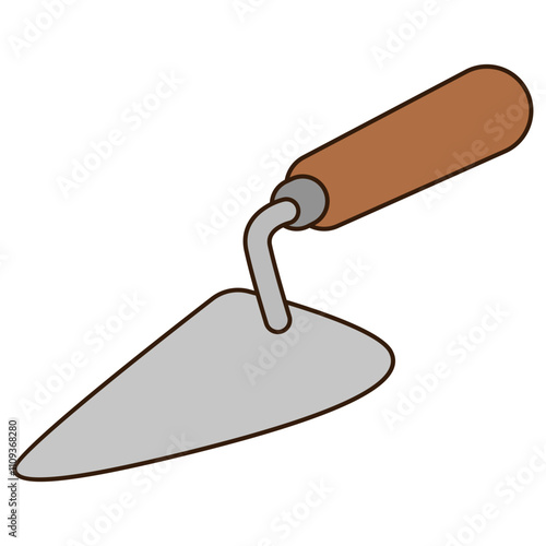 Trowel Tool Illustration Vector Construction Trowel Tool Icon