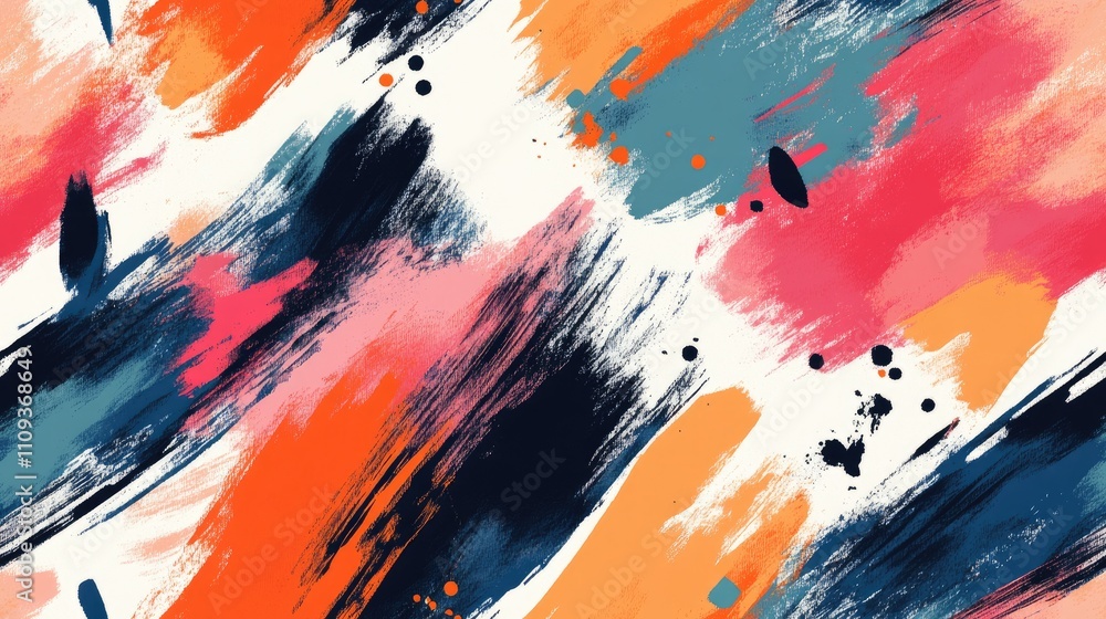 Seamless brushed painted abstract pattern featuring dynamic brush stroke design for interior decor or textile applications Seamless brushed painted abstract pattern featuring dynamic brush stroke design for interior decor or textile applications