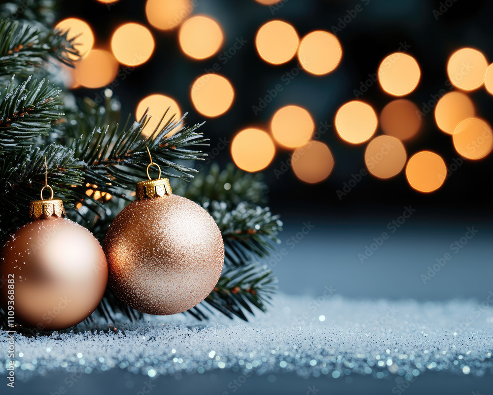 A festive scene featuring a decorated Christmas tree with shimmering ornaments and soft, glowing lights in the background. A festive scene featuring a decorated Christmas tree with shimmering ornaments and soft, glowing lights in the background.
