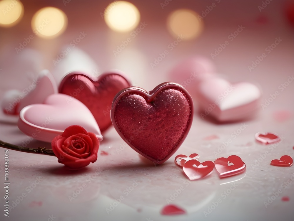 heart shaped candles on red background heart shaped candles on red background