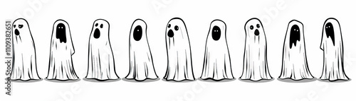 Ghosts are the echoes of past injustices: Visualize ghostly figures standing in silent protest, their presence a reminder of past wrongs that must be acknowledged and rectified.