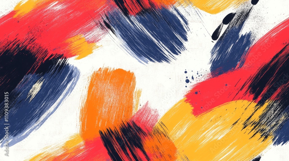 Obraz premium Brushed abstract pattern featuring vibrant brush strokes for modern design applications