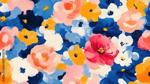 Abstract gouache background in a seamless pattern hand painted artwork ideal for textile design wallpapers and digital applications