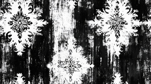 Boho fabric seamless pattern featuring white textured tie dye ornaments and abstract ikat designs inspired by ethnic tribal aesthetics