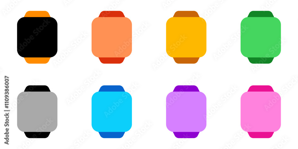 Editable vector blank square smartwatch screen icon. Part of a big icon set family. Perfect for web and app interfaces, presentations, infographics, etc Editable vector blank square smartwatch screen icon. Part of a big icon set family. Perfect for web and app interfaces, presentations, infographics, etc