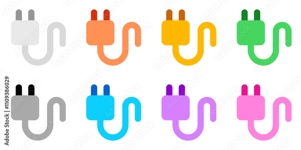 Editable vector charger cable icon. Part of a big icon set family. Perfect for web and app interfaces, presentations, infographics, etc Editable vector charger cable icon. Part of a big icon set family. Perfect for web and app interfaces, presentations, infographics, etc