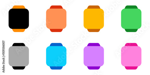 Editable vector blank square smartwatch screen icon. Part of a big icon set family. Perfect for web and app interfaces, presentations, infographics, etc
