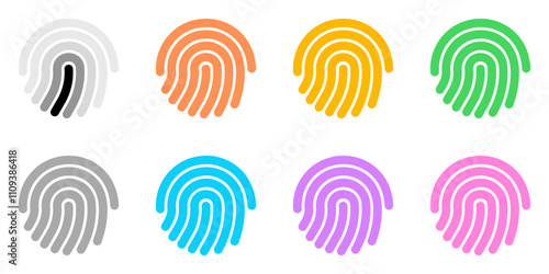 Editable vector fingerprint scan icon. Part of a big icon set family. Perfect for web and app interfaces, presentations, infographics, etc