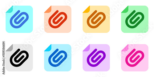 Editable vector attachment file icon. Part of a big icon set family. Perfect for web and app interfaces, presentations, infographics, etc