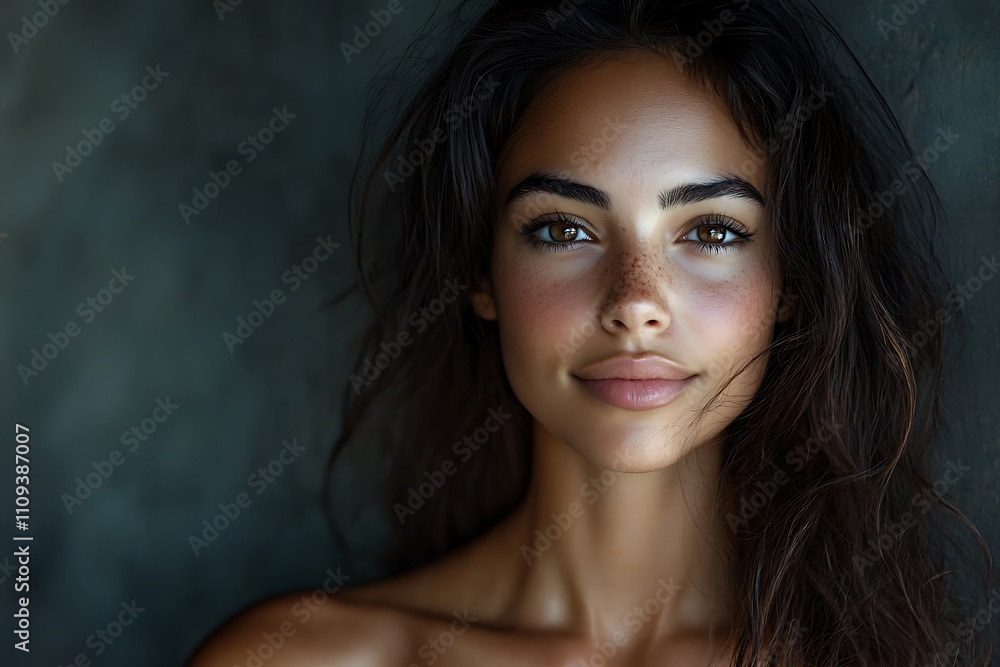Mesmerizing Freckled Headshot Serene Beauty Mesmerizing Freckled Headshot Serene Beauty