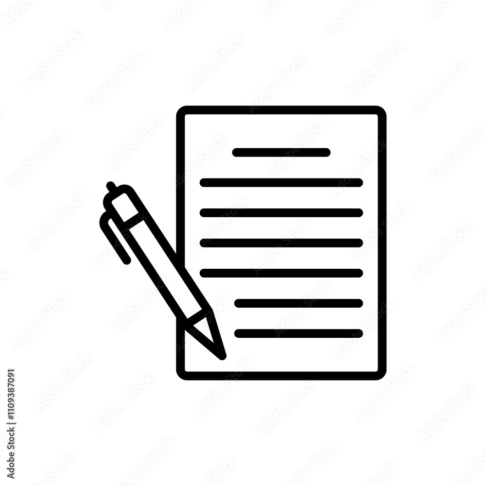 Document with pen icon. form symbol isolated on transparent background, Document PNG Document with pen icon. form symbol isolated on transparent background, Document PNG