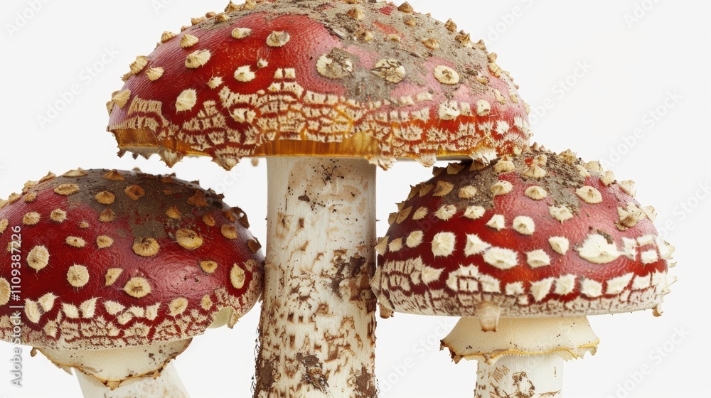 Obraz premium Mushroom photographed on a basic background, amazing mushroom closeup. Background sober, mushroom bold.
