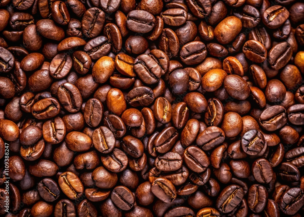 Coffee Bean Background Texture: Banner, Label, Coffee Beans Pattern, Close-Up Photography Coffee Bean Background Texture: Banner, Label, Coffee Beans Pattern, Close-Up Photography