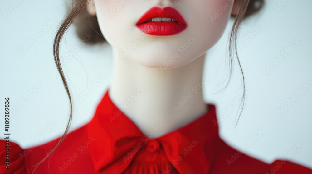 Elegant beauty with red lips and stylish fashion in close-up portrait. Skin care concept, beauty photography, fashion, beauty and make up portrait Elegant beauty with red lips and stylish fashion in close-up portrait. Skin care concept, beauty photography, fashion, beauty and make up portrait