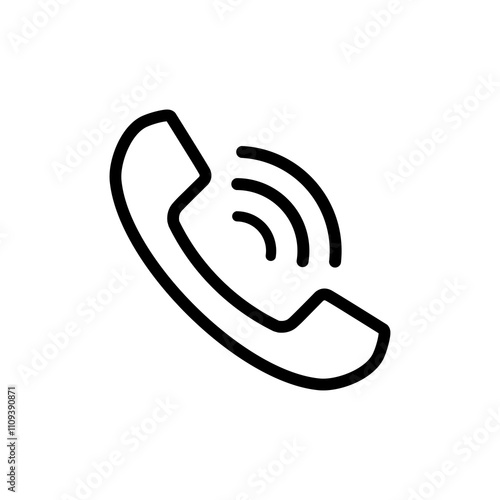 Ringing phone icon. Telephone call sign on Transparent background. Smartphone ringing symbol PNG