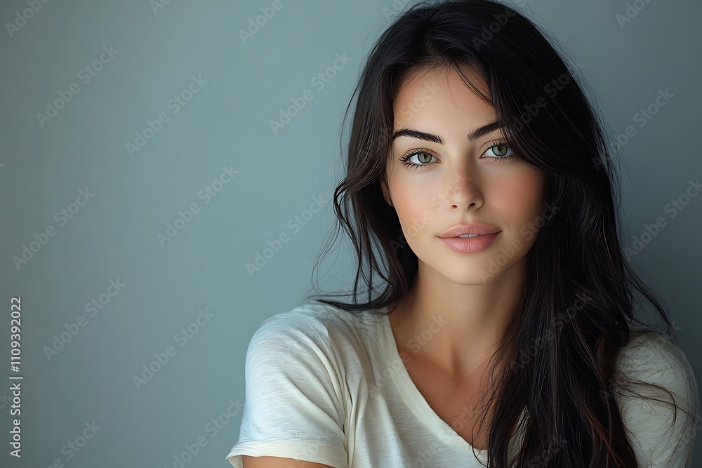 Peaceful Golden Hour Headshot Freckled Brunette with Blush Peaceful Golden Hour Headshot Freckled Brunette with Blush