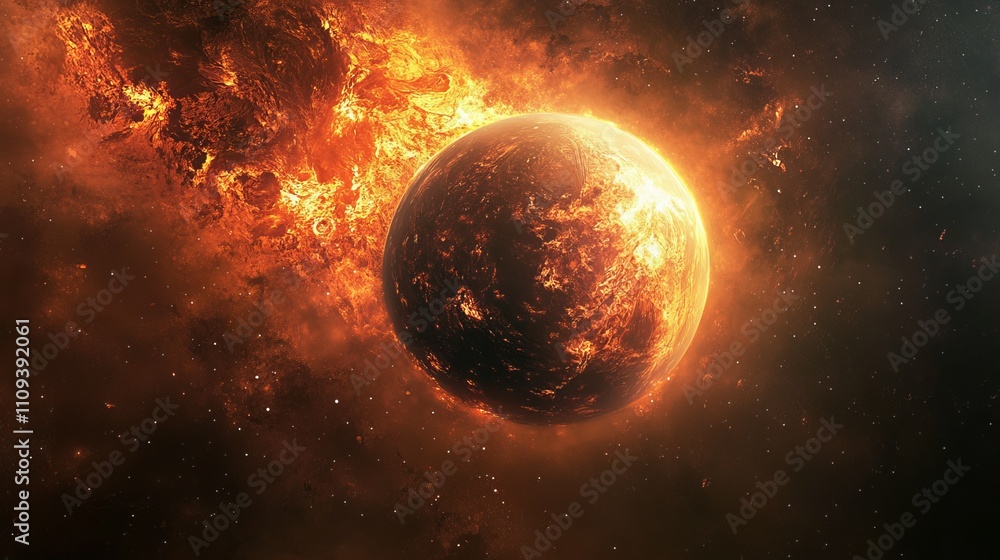 Naklejka premium Red Planet Day