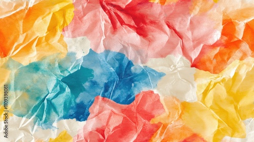 Wallpaper Mural Seamless summer watercolor pattern featuring wrinkled paper texture and vibrant abstract art perfect for creative design projects trendy tie dye contemporary wallpaper Torontodigital.ca