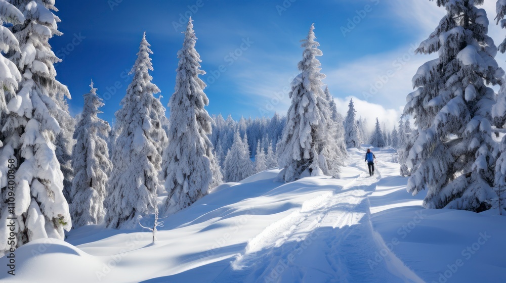 Winter hiking in the mountains on snowshoes with a backpack and tent. Winter hiking in the mountains on snowshoes with a backpack and tent.