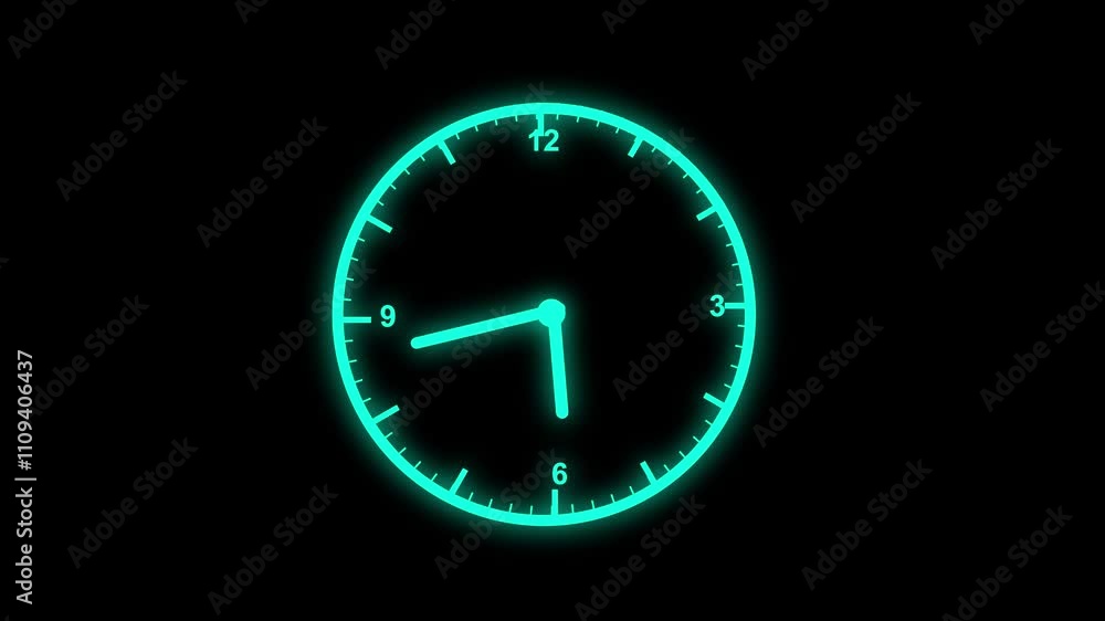 watch on black background, 12 hour clock animation , icon watch dial analog clock wall clock circle timer animated sign symbol on black background watch on black background, 12 hour clock animation , icon watch dial analog clock wall clock circle timer animated sign symbol on black background