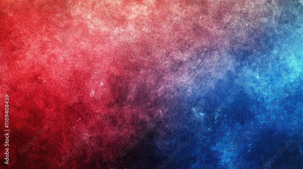 Fototapeta premium Abstract textured background with gradients of red and blue hues, creating a vibrant and dynamic atmosphere.
