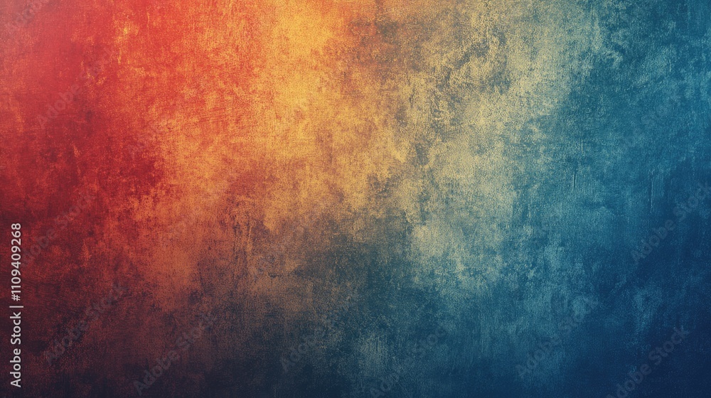 Obraz premium A vibrant gradient backdrop featuring rich red, orange, and blue hues, creating a dynamic visual experience.