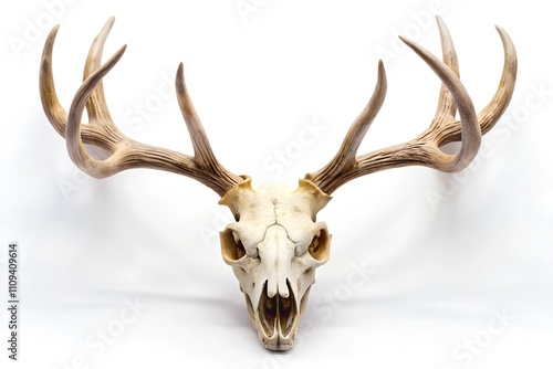 red deer head skull