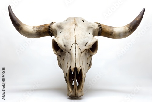bull skull isolated on white