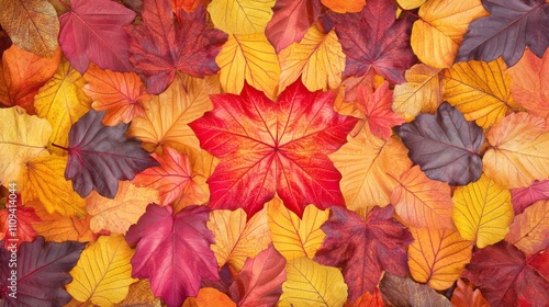 Wallpaper Mural Vibrant autumn leaves background. Torontodigital.ca