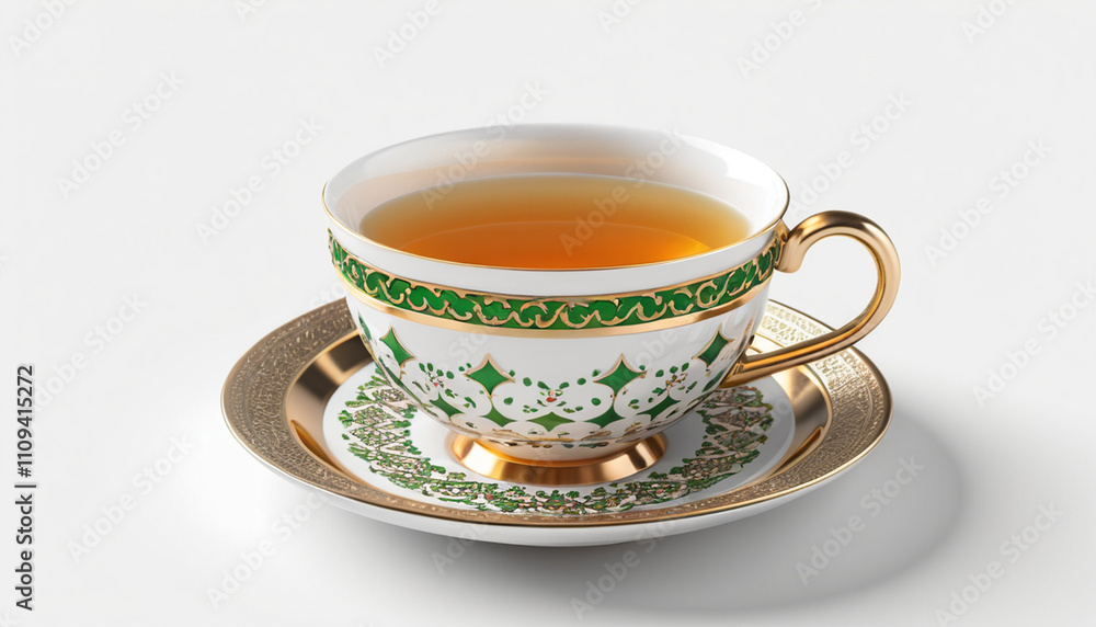 3d illustration of ramadan tea cup lantern glow. 3d illustration of ramadan tea cup lantern glow.