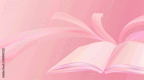 Book Illustration Pink Background