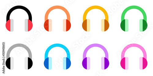 Editable vector headphones earmuffs icon. Black, transparent white background. Part of a big icon set family. Perfect for web and app interfaces, presentations, infographics, etc