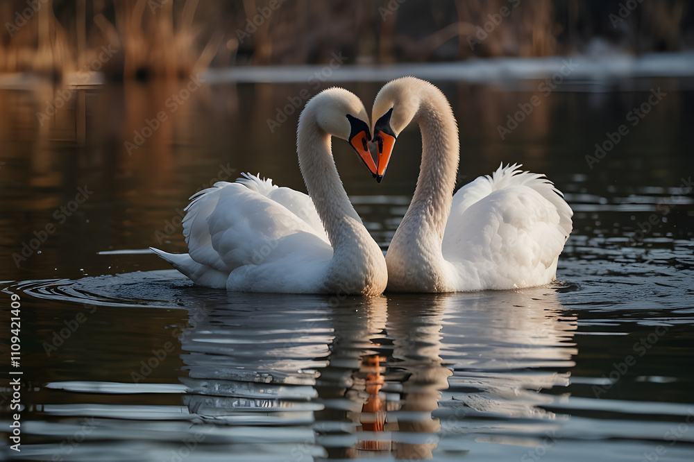 Fototapeta premium The Elegance of Swans: Nature's Graceful Creatures