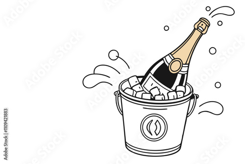 Champagne vector illustration