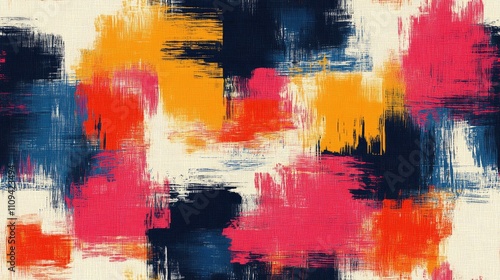 Hand painted abstract multicolored paint grunge seamless pattern vibrant decorative wallpaper for modern artistic interiors