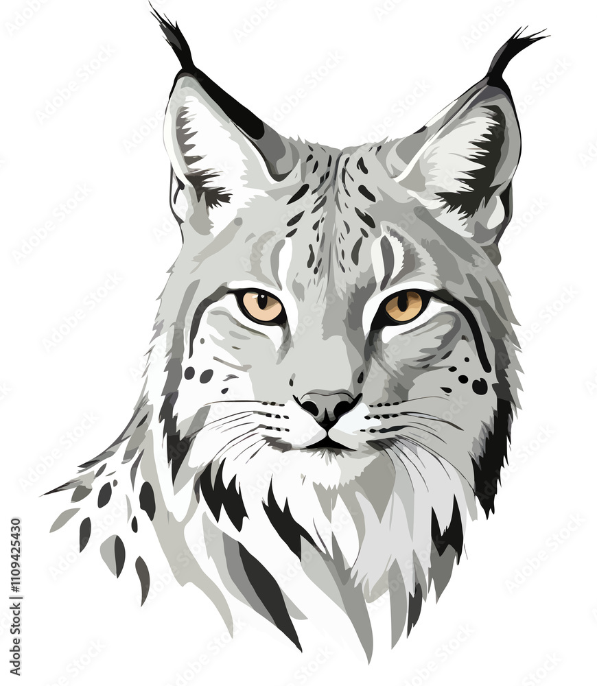 Lynx Vector Graphic Art Portrait Animal Spirit Nature Wildife Lynx Vector Graphic Art Portrait Animal Spirit Nature Wildife