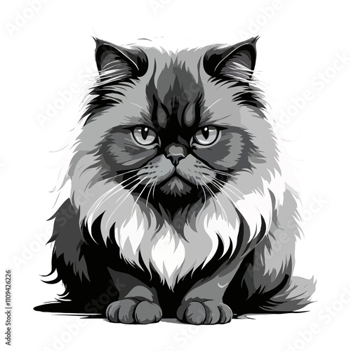 Cat Vector Graphic Art Portrait Animal Spirit Nature Wildife photo