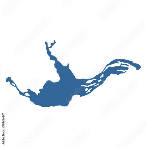 Vector outline shape of lake Great Slave
