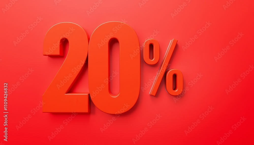 This eye-catching image features a red 20% off sale tag hanging from a white background. The bold red color and large font size make it a powerful visual for promoting discounts and sales. This eye-catching image features a red 20% off sale tag hanging from a white background. The bold red color and large font size make it a powerful visual for promoting discounts and sales.